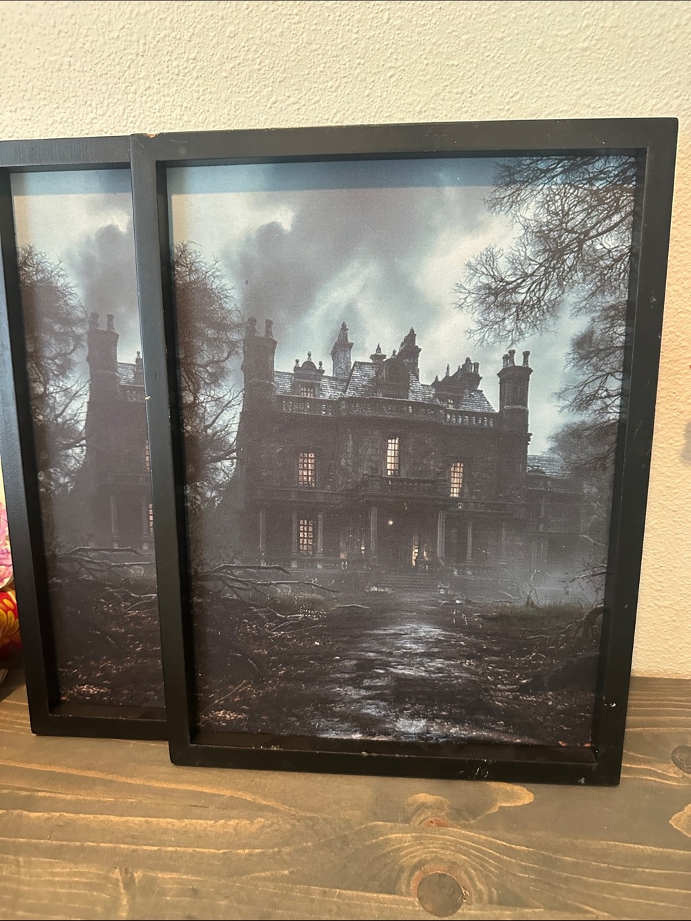Unknown Brand Black Gothic Manor Wall Art Print